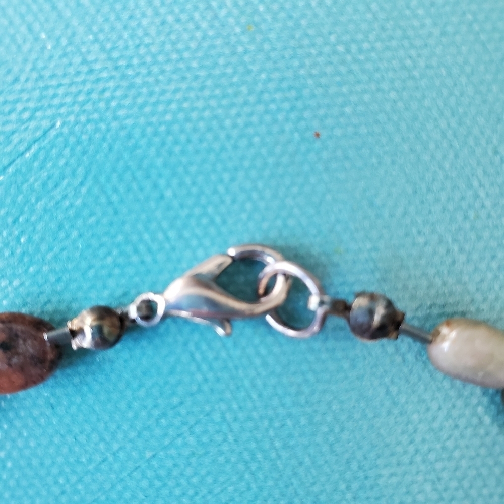 Tourmaline Necklace w/ Glass Cabochon & Bracket - Picture 8 of 16